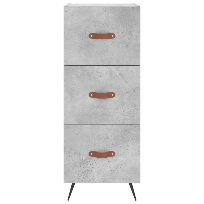 Dulap înalt, gri beton, 34,5x34x180 cm, lemn prelucrat WALTI