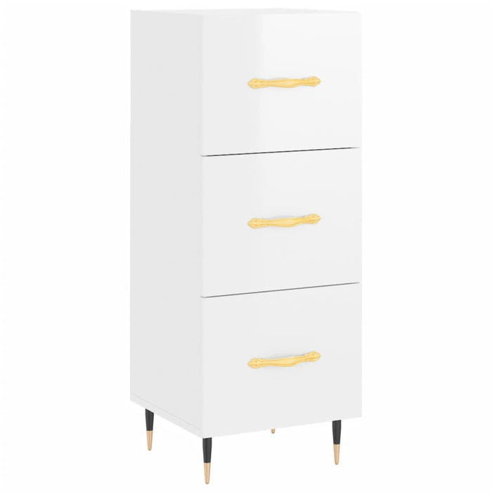 Dulap înalt, alb extralucios, 34,5x34x180 cm, lemn prelucrat WALTI