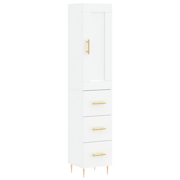 Dulap înalt, alb, 34,5x34x180 cm, lemn prelucrat WALTI