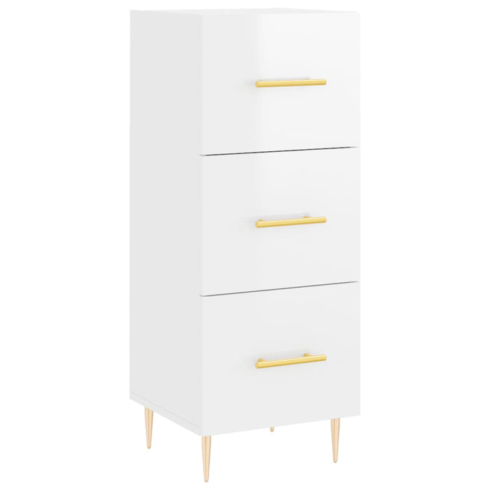 Dulap înalt, alb extralucios, 34,5x34x180 cm, lemn prelucrat WALTI