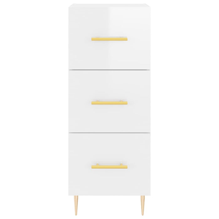 Dulap înalt, alb extralucios, 34,5x34x180 cm, lemn prelucrat WALTI
