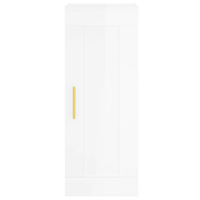 Dulap înalt, alb extralucios, 34,5x34x180 cm, lemn prelucrat WALTI