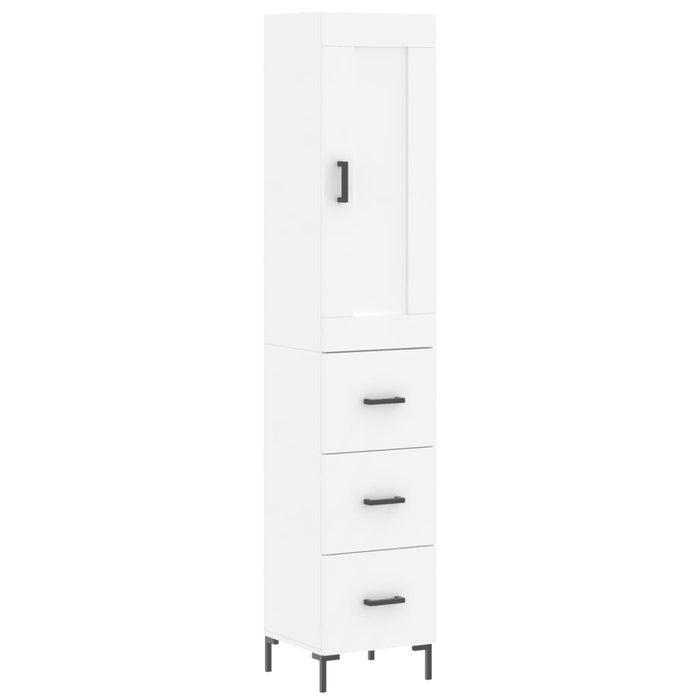 Dulap înalt, alb, 34,5x34x180 cm, lemn prelucrat - WALTI WALTI