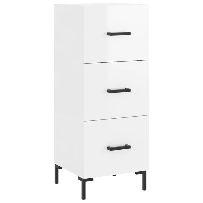 Dulap înalt, alb extralucios, 34,5x34x180 cm, lemn prelucrat WALTI