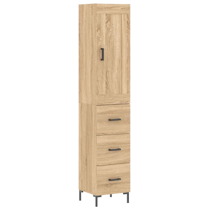 Dulap înalt, stejar sonoma, 34,5x34x180 cm, lemn prelucrat - WALTI WALTI