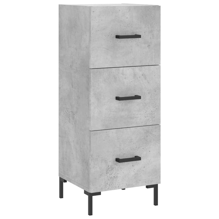 Dulap înalt, gri beton, 34,5x34x180 cm, lemn prelucrat WALTI