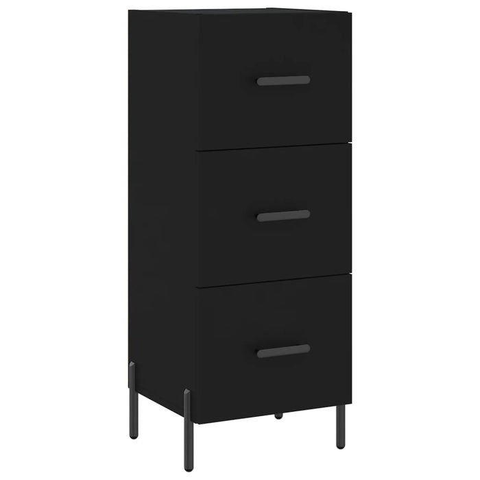 Dulap înalt, negru, 34,5x34x180 cm, lemn prelucrat WALTI