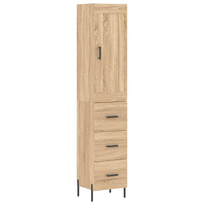 Dulap înalt, stejar sonoma, 34,5x34x180 cm, lemn prelucrat WALTI