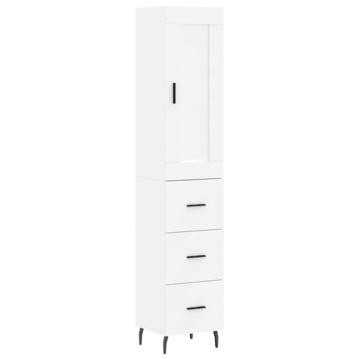 Dulap înalt, alb, 34,5x34x180 cm, lemn prelucrat - WALTI WALTI