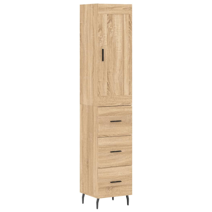 Dulap înalt, stejar sonoma, 34,5x34x180 cm, lemn prelucrat - WALTI WALTI