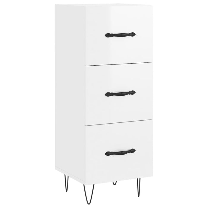 Dulap înalt, alb extralucios, 34,5x34x180 cm, lemn prelucrat WALTI