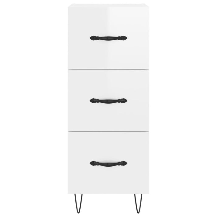 Dulap înalt, alb extralucios, 34,5x34x180 cm, lemn prelucrat WALTI