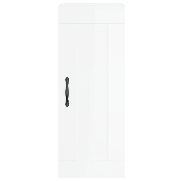 Dulap înalt, alb extralucios, 34,5x34x180 cm, lemn prelucrat WALTI