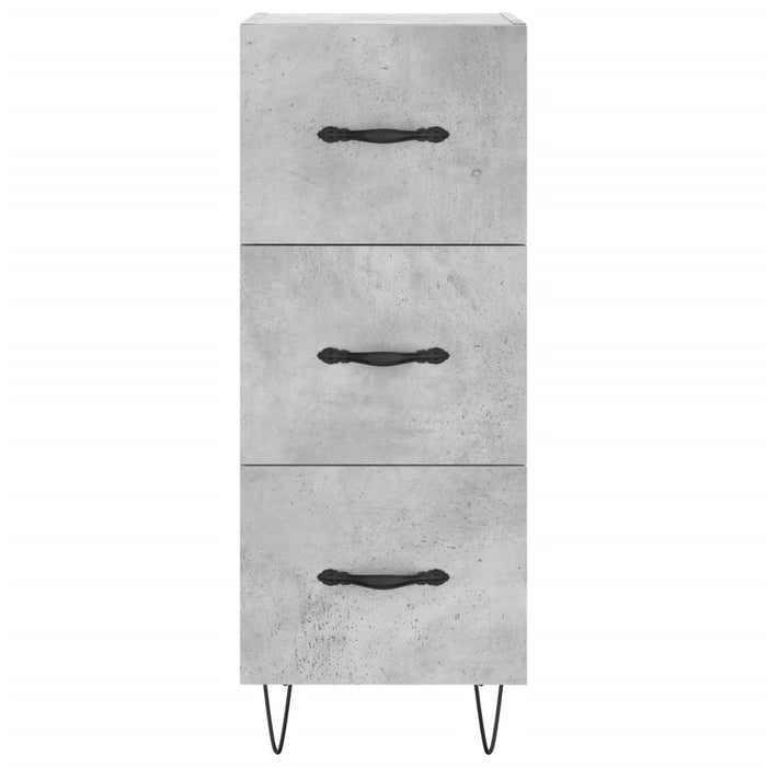 Dulap înalt, gri beton, 34,5x34x180 cm, lemn prelucrat WALTI