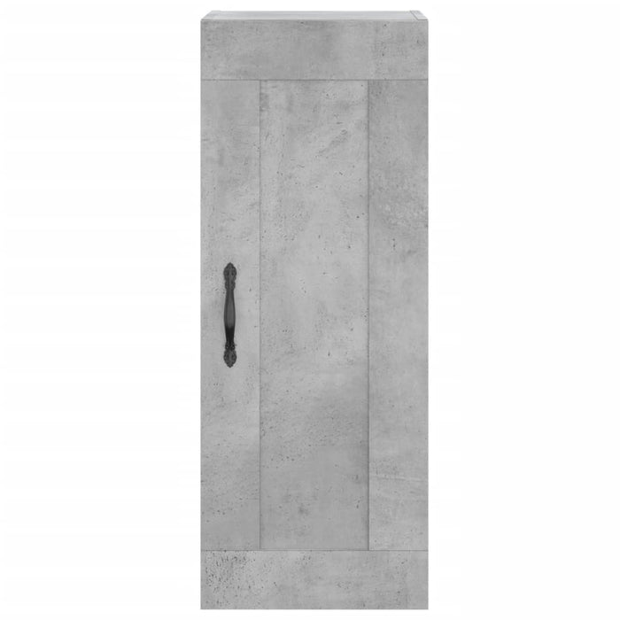 Dulap înalt, gri beton, 34,5x34x180 cm, lemn prelucrat WALTI