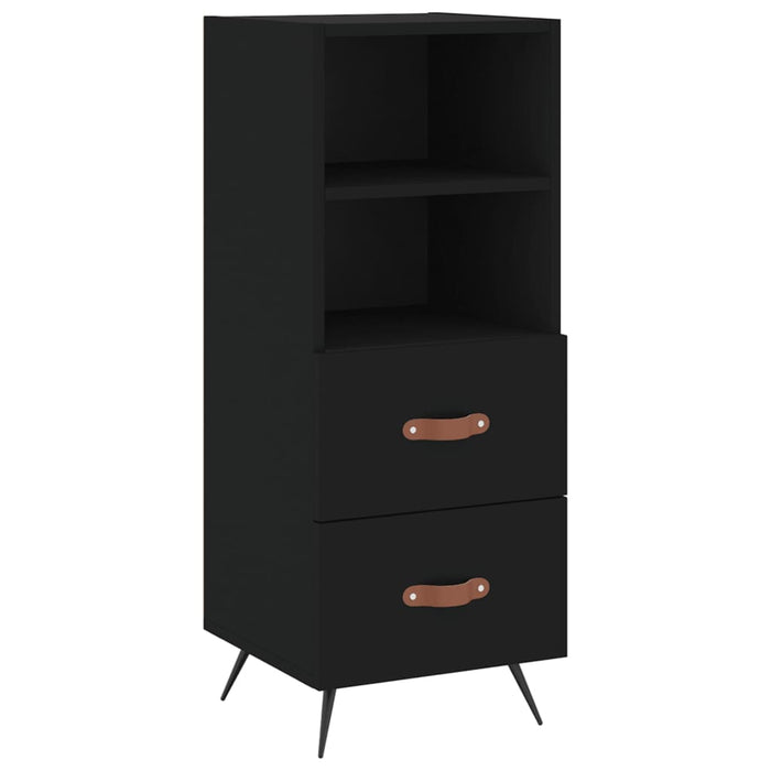 Dulap înalt, negru, 34,5x34x180 cm, lemn prelucrat WALTI