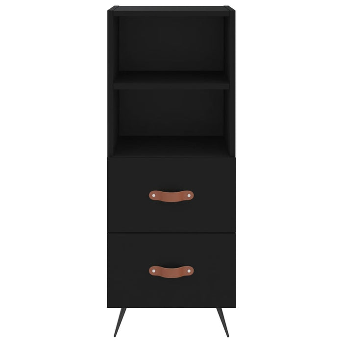 Dulap înalt, negru, 34,5x34x180 cm, lemn prelucrat WALTI
