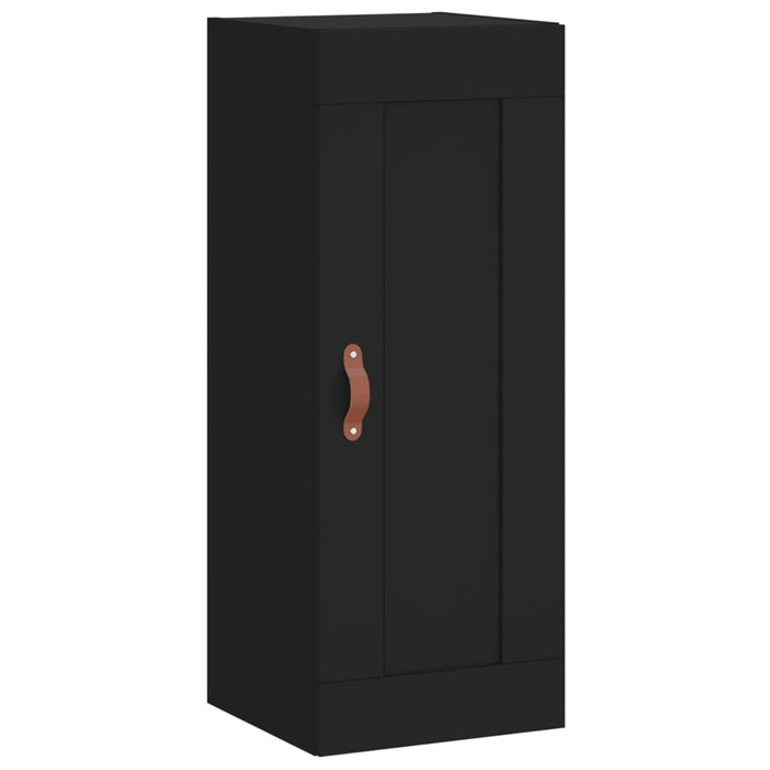 Dulap înalt, negru, 34,5x34x180 cm, lemn prelucrat WALTI