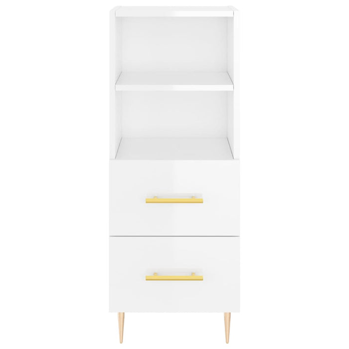 Dulap înalt, alb extralucios, 34,5x34x180 cm, lemn prelucrat WALTI