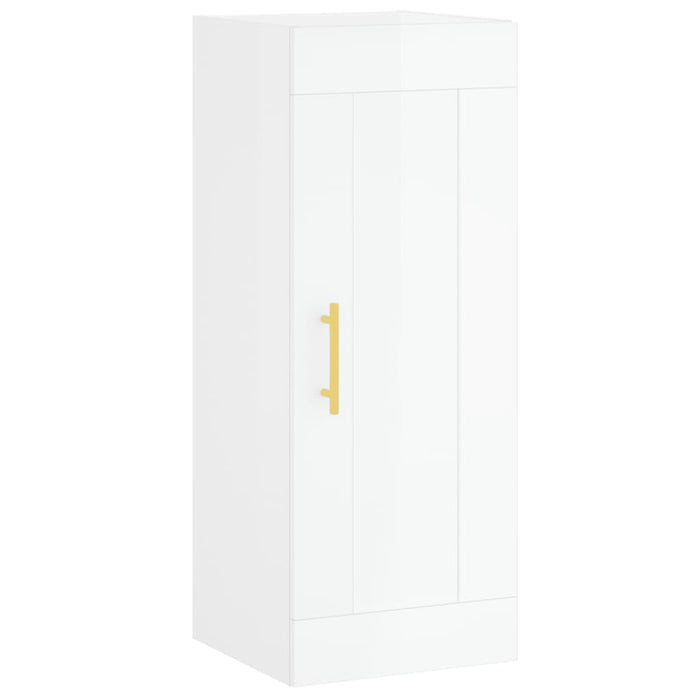 Dulap înalt, alb extralucios, 34,5x34x180 cm, lemn prelucrat WALTI
