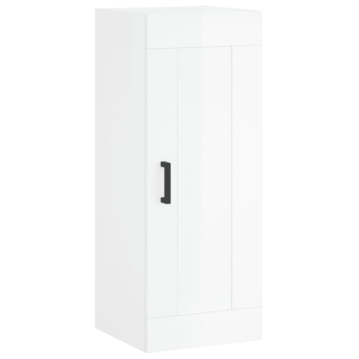 Dulap înalt, alb extralucios, 34,5x34x180 cm, lemn prelucrat WALTI