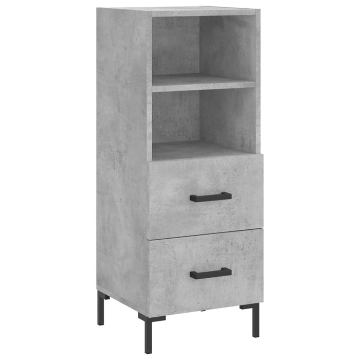 Dulap înalt, gri beton, 34,5x34x180 cm, lemn prelucrat WALTI