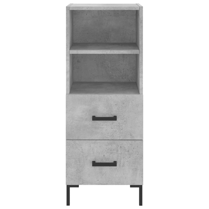 Dulap înalt, gri beton, 34,5x34x180 cm, lemn prelucrat WALTI