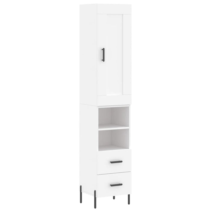 Dulap înalt, alb, 34,5x34x180 cm, lemn prelucrat - WALTI WALTI