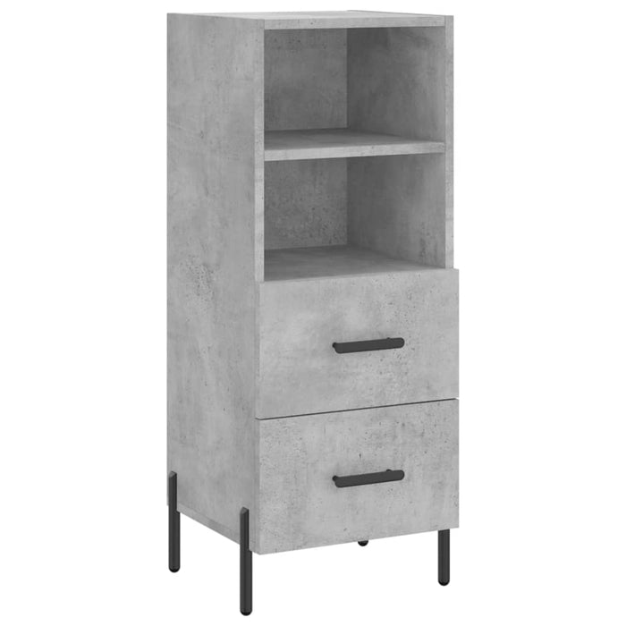Dulap înalt, gri beton, 34,5x34x180 cm, lemn prelucrat - WALTI WALTI