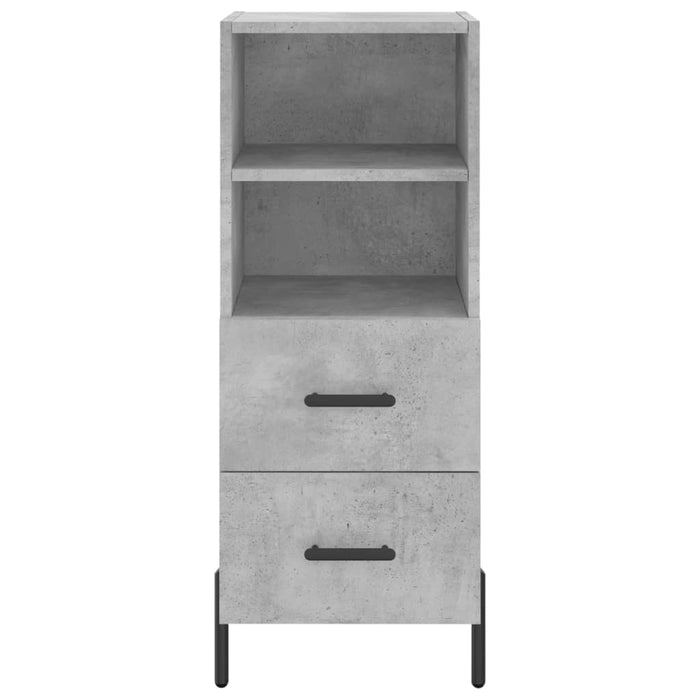 Dulap înalt, gri beton, 34,5x34x180 cm, lemn prelucrat - WALTI WALTI