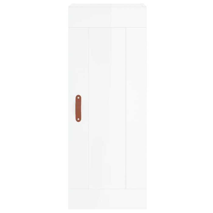 Dulap înalt, alb extralucios, 34,5x34x180 cm, lemn prelucrat WALTI