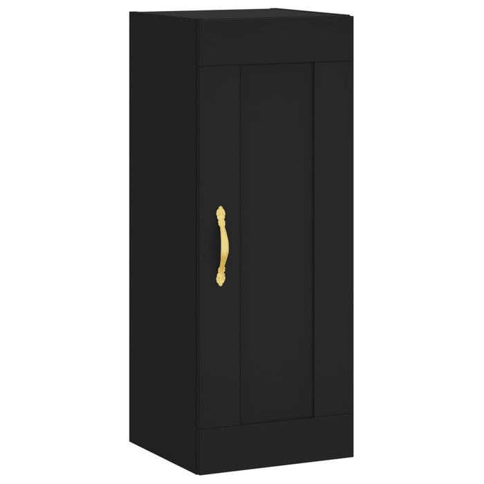 Dulap înalt, negru, 34,5x34x180 cm, lemn prelucrat WALTI