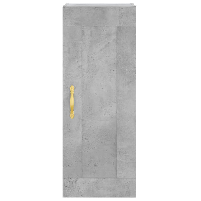 Dulap înalt, gri beton, 34,5x34x180 cm, lemn prelucrat - WALTI WALTI