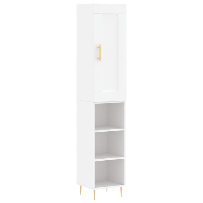 Dulap înalt, alb, 34,5x34x180 cm, lemn prelucrat WALTI
