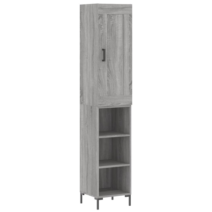Dulap înalt, gri sonoma, 34,5x34x180 cm, lemn prelucrat - WALTI WALTI