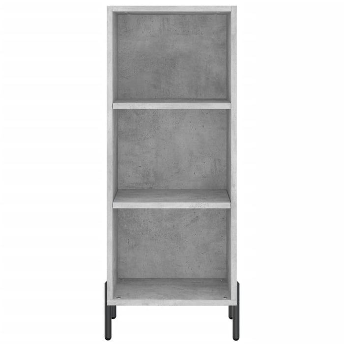 Dulap înalt, gri beton, 34,5x34x180 cm, lemn prelucrat WALTI