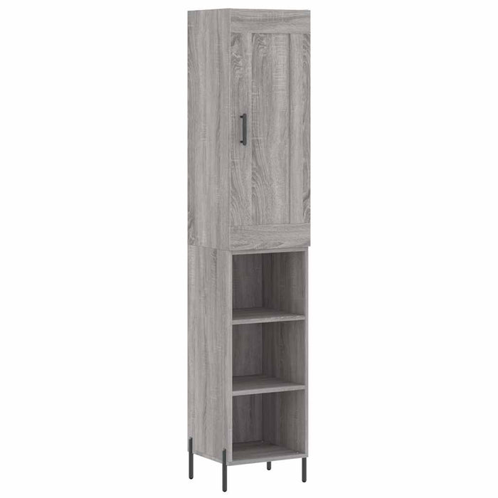 Dulap înalt, gri sonoma, 34,5x34x180 cm, lemn prelucrat - WALTI WALTI