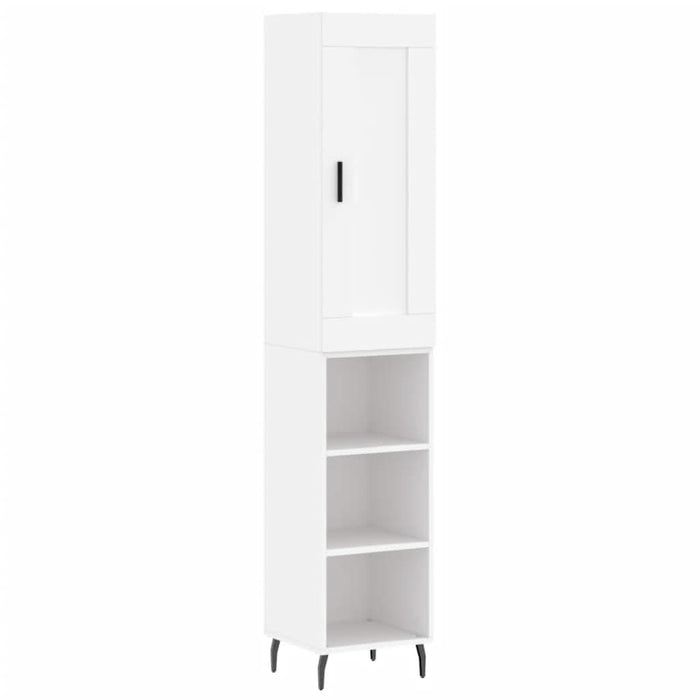 Dulap înalt, alb, 34,5x34x180 cm, lemn prelucrat - WALTI WALTI