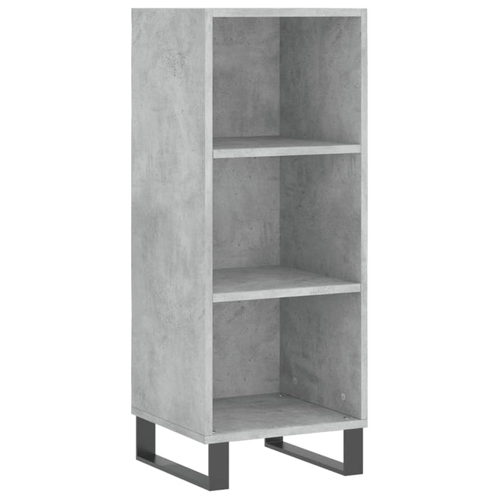 Dulap înalt, gri beton, 34,5x34x180 cm, lemn prelucrat WALTI
