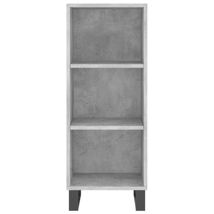 Dulap înalt, gri beton, 34,5x34x180 cm, lemn prelucrat WALTI