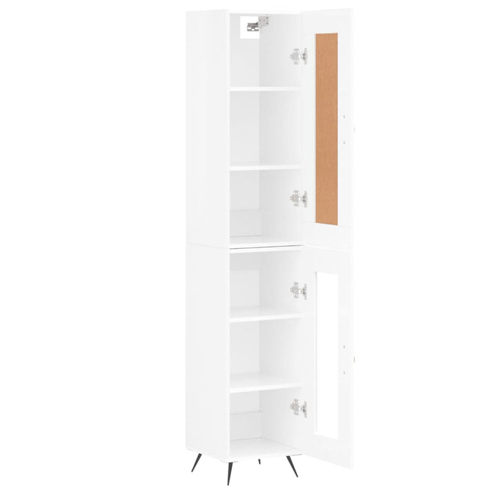 Dulap înalt, alb extralucios, 34,5x34x180 cm, lemn prelucrat WALTI