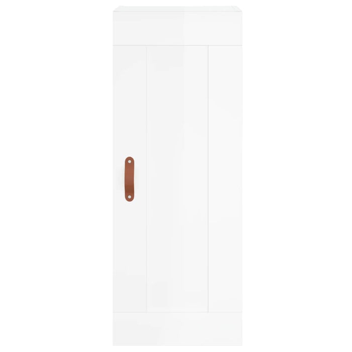 Dulap înalt, alb extralucios, 34,5x34x180 cm, lemn prelucrat WALTI