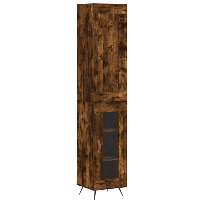 Dulap înalt, stejar fumuriu, 34,5x34x180 cm, lemn prelucrat WALTI