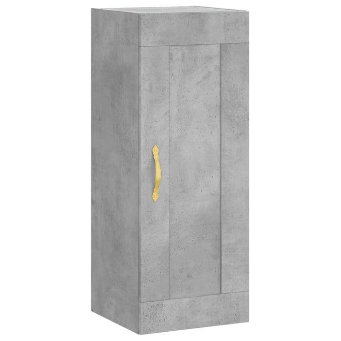 Dulap înalt, gri beton, 34,5x34x180 cm, lemn prelucrat WALTI