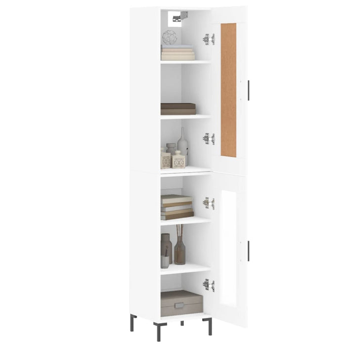 Dulap înalt, alb, 34,5x34x180 cm, lemn prelucrat - WALTI WALTI