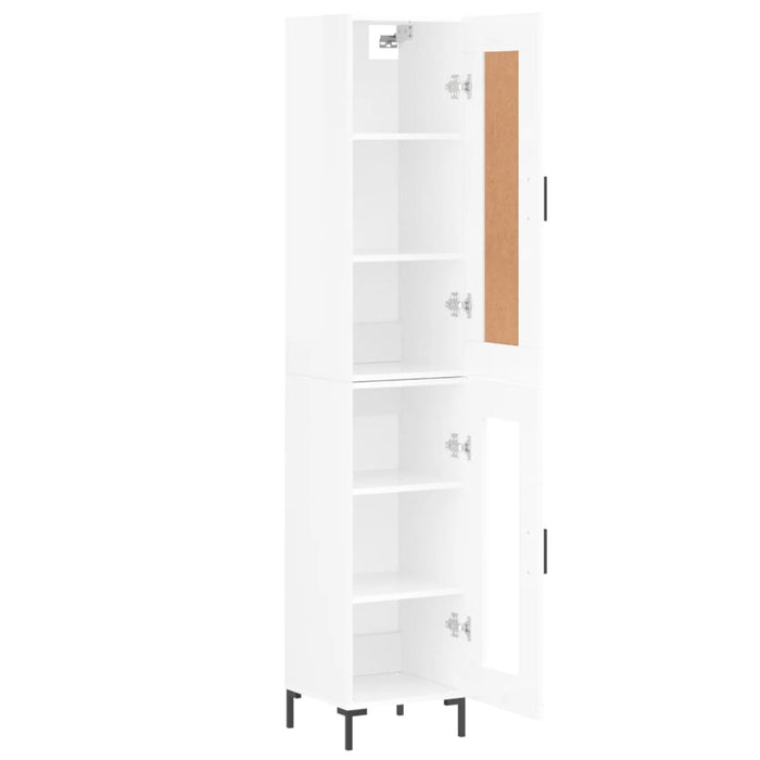 Dulap înalt, alb extralucios, 34,5x34x180 cm, lemn prelucrat WALTI