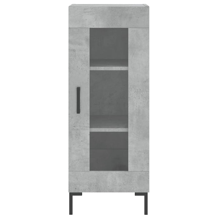 Dulap înalt, gri beton, 34,5x34x180 cm, lemn prelucrat WALTI