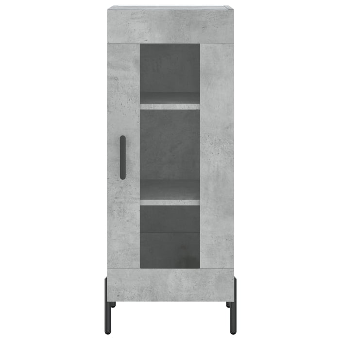 Dulap înalt, gri beton, 34,5x34x180 cm, lemn prelucrat WALTI