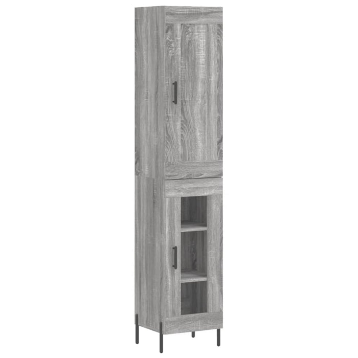 Dulap înalt, gri sonoma, 34,5x34x180 cm, lemn prelucrat WALTI
