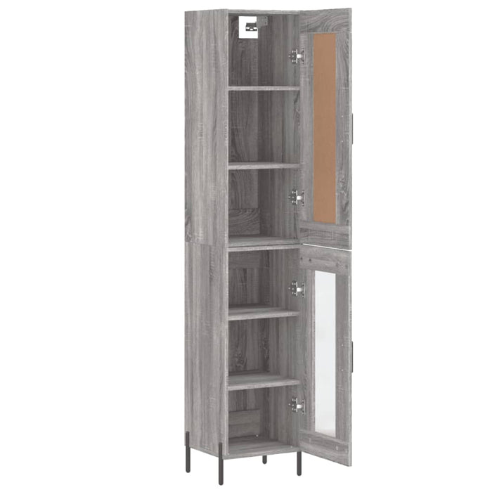 Dulap înalt, gri sonoma, 34,5x34x180 cm, lemn prelucrat WALTI